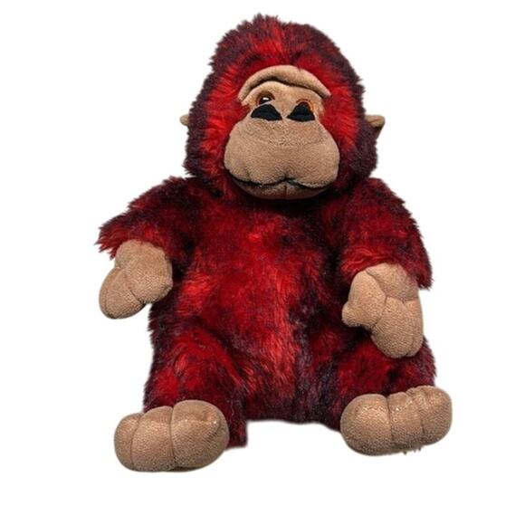 Dan Dee 10" Vintage Red Plush Gorilla - Picture 1 of 7